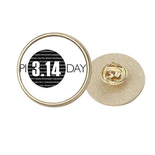 Broche métal doré Pi Day M au design art déco et finition brillante exclusive