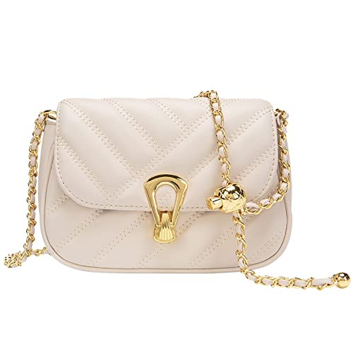 Mn&Sue Crossbody Bags for Women Fashion Quilted Purse Small Shoulder Bag with Adjustable Chain Ladies Clutch