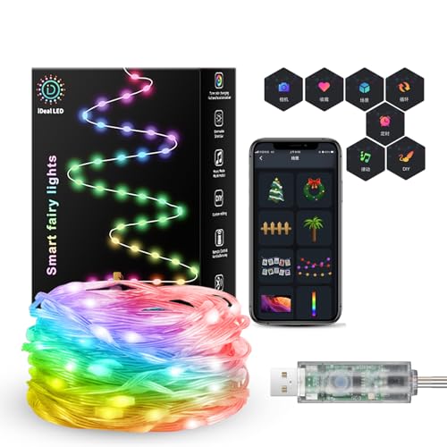 Frogetu 1 catena luminosa a LED RGB da 10 m, con controllo...