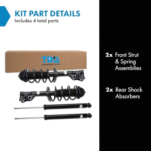 Image of TRQ Front and Rear Complete Strut Assembly & Shock Absorber Kit Complete Strut & Coil Spring Assembly Compatible with 2016-2022 Honda HR-V