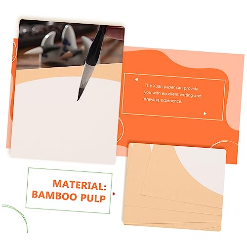 DIYEAH 20 Unidades Papel De Arroz Escrevendo Papéis Sumi Papel De Caligrafia Redondo Papéis Xuan Red