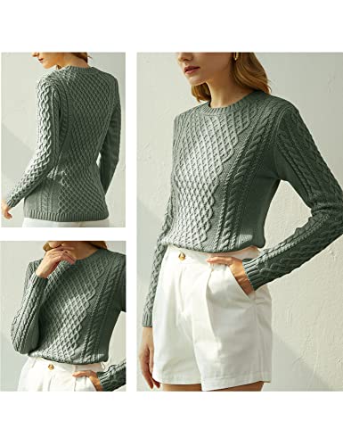 Image of v28 Women Crew Neck Knit Stretchable Elasticity Long Sleeve Sweater Jumper Pullover