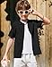 Arshiner Boys Button Down Shirt Short Sleeve Knit Fashion Casual Beach Shirts for Kids 4-5Y, Black
