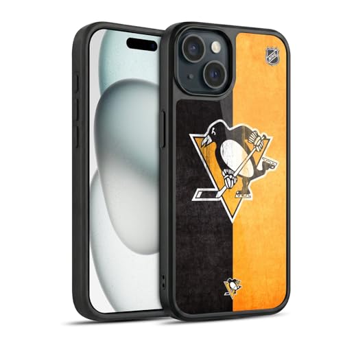 Coque gel renforcé iPhone 15 NHL Pittsburgh Penguins protection militaire antichoc