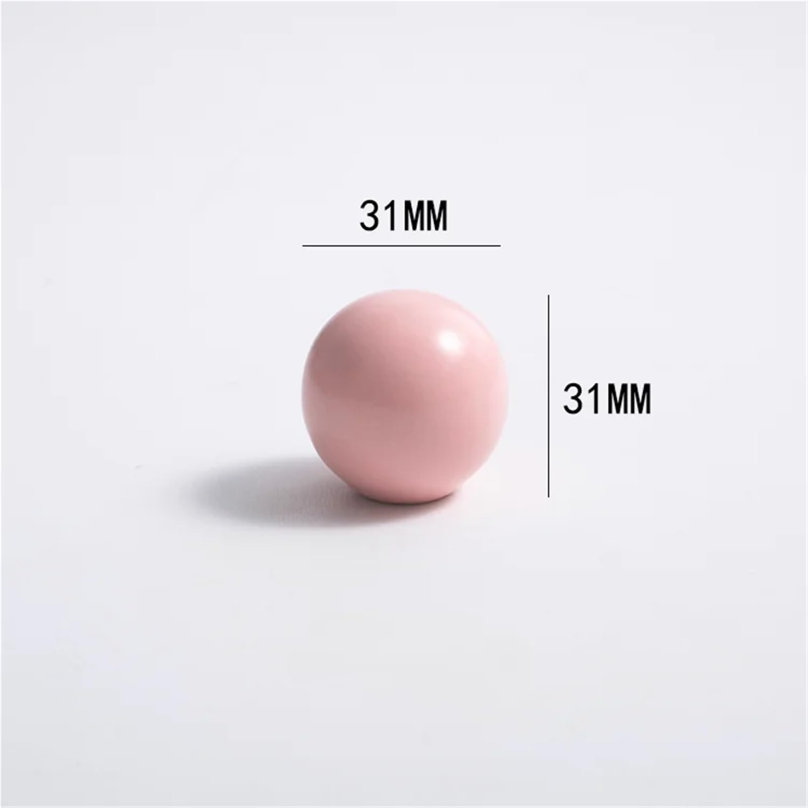 6 pomelli a sfera in ceramica rosa per armadietti, cassetti, decorazione per la casa (CZ-2501-31 mm)