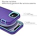 ouyncase Phone Case for iPhone 12/13 Mini with HD Screen Protector, Heavy Duty Shockproof & Dropproof 3-Layer Cover (Purple/SkyBlue)