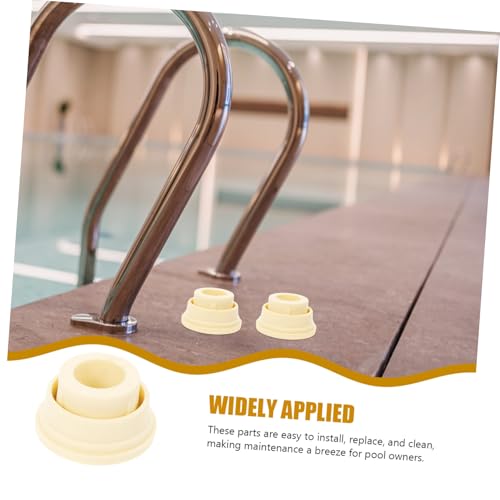 2 piezas tapones y protectores de goma para escalera de piscina miniatura 3