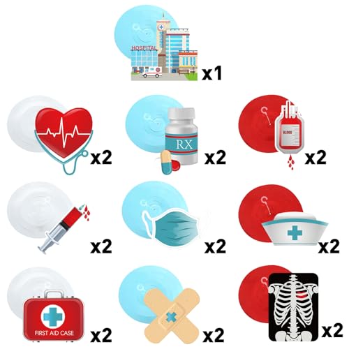 30 Pieces Nurse Party Decoration Nurse Graduation Week Decor Red and Blue Foil Ceiling Hanging Swirl Streamers for Medical RN Themed Party Nursing School Supplies by Sumind - Image 4