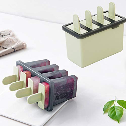 Popsicle Molds Set di Stampi per Ghiaccioli con Bastoncini Ice Lolly Riutilizzabile Stampo per Gelato Senza BPA Ghiaccioli Stampo Gelato Fai da Te Ideale per Preparazione Ghiaccioli, Gelati,Sorbetti - immagine 4