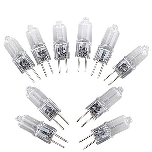 Image of DHRUVPRO G4 12V 10w Glass Halogen Light Bulbs Transparent for Lamps Long Life 2000hrs (G4 12v 10w 2000h Helogen Bulb, 25)