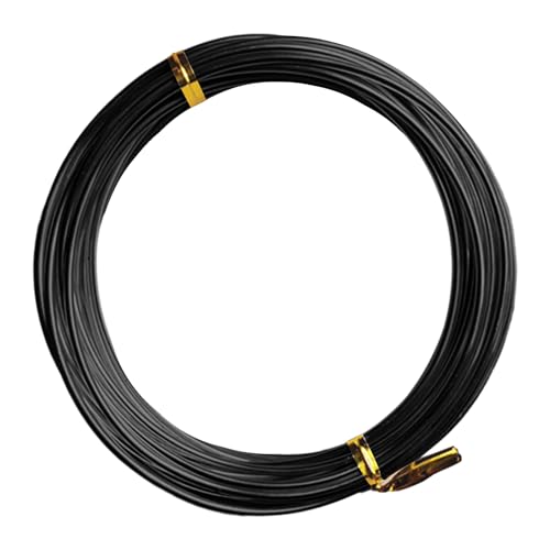 1 alambre de aluminio para manualidades, 30 m x 1 mm, alambre flexible para flores, alambre de aluminio multiusos para joyas, jardinería, manualidades, juguetes de bricolaje (negro)