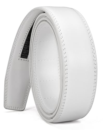 Image of CHAOREN Ratchet Belt Replacement Strap 1 3 /8 inch, Leather Belt Strap for 40MM Slide Click Buckle