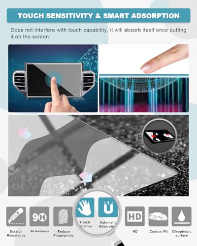 Image of CDEFG for 2025 2026 Toyota Tundra Screen Protector Tempered Glass 14 Inch for 2022-2025 2026 Tundra Accessories for Toyota 14 inch Touchscreen Screen Cover HD Anti Fingerprints