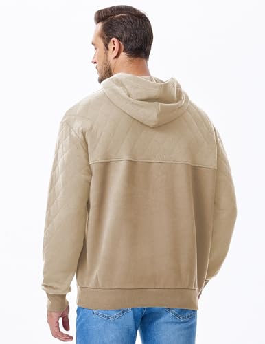 JMIERR Mens Casual Hooded Collar Fleece Hoodies Pullover Sweatshirts Warm Long Sleeve Shirts2