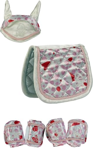 Cuddle Pony HKM peluche set poney blanc cassé cadeau anniversaire