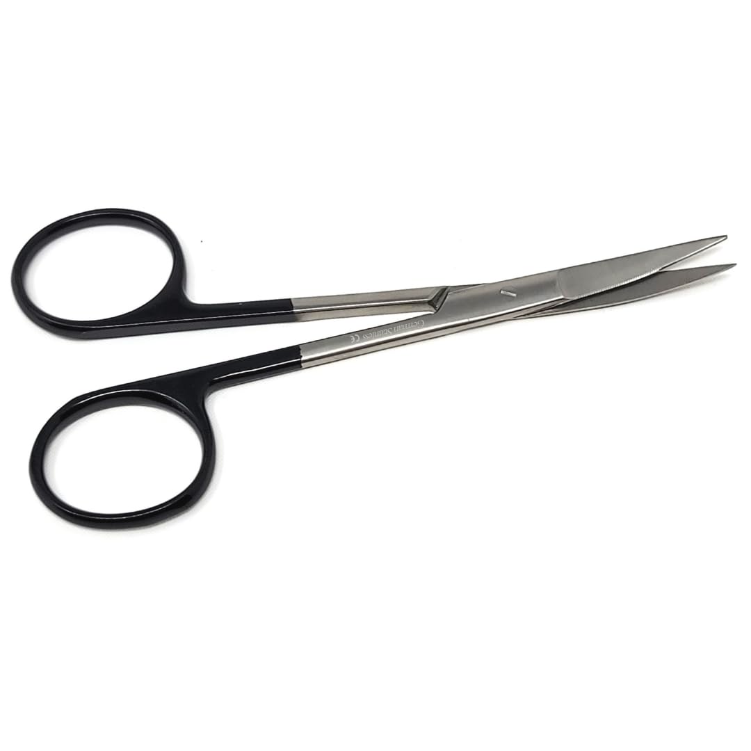 Multipurpose SUPERCUT Micro Dissecting Scissors comes with One Serrated Blade for a Secured Grip and Black Finger Rings 4.5