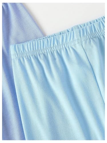 SweatyRocks Girl's 7 Pack Yoga Short Elastic High Waist Knee Length Bike Shorts4