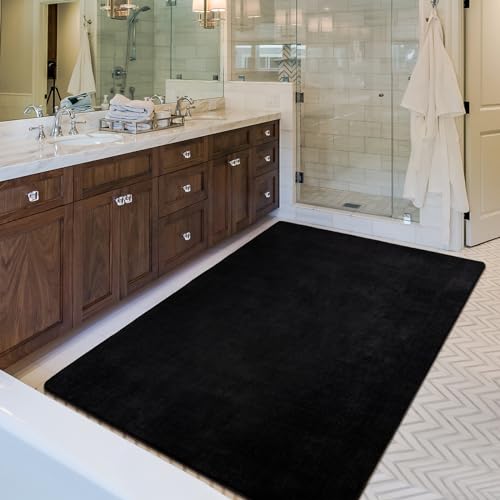 Tapete Andecor Soft 4x6 negro para dormitorio y sala miniatura 4