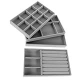 Photo Gallery alipis 4pezzi organizer per gioielli impilabile con vassoi comparti per riporre accessori elegante e salvaspazio per viaggi e casa Photo Gallery alipis 4pezzi organizer per gioielli impilabile con vassoi comparti per riporre accessori elegante e salvaspazio per viaggi e casa