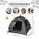 Babyezz Hunde/Katzenzeltbett, Wasserdichtes Tipi Zelt,Atmungsaktives,Waschbares Hundehaus Für Drinnen Und Draußen,Tragbares Hundehöhle/Katzen Höhle,Für Kätzchen,Welpen (Grau, S)
