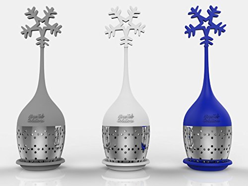 Snowflake Silicone Stainless Loose Leaf Tea Infuser/Strainer Set