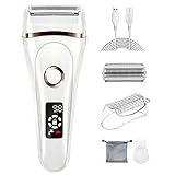 Electric Razor for Women, DCMEKA Women’s Electric Shaver Bikini Trimmer Wet & Dry Use Body Hair...
