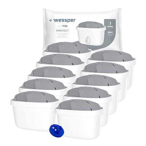 Wessper Wasserfilter für Hartes Wasser | Ersatz für Dafi Unimax Aquaphor A5 BRITA Maxtra+ PHILIPS AWP212/10 Wasserfilter | Wasserfilterkartuschen Reduziert Chlor Kalk | Satz mit 10 Stück