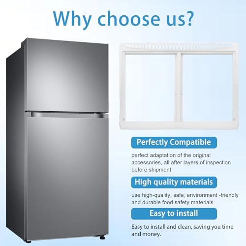240364787 Refrigerator Crisper Drawer Cover Frame Crisper Pan Cover Compatible with Frigidaire Refrigerator-Replaces 240364714, 240364725, 240364778, 240364794 by FBULWSEC - Image 4