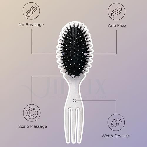 Image of Curly Hair Detangling Brush for Curly, Wavy & Frizzy Hair (Beige)