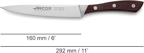 Vista 29 de ARCOS Cuchillo Vegetal 5 Pulgadas Nitrum Inoxidable y Hoja de 4.921 in. Cuchillo Profesional para Pelar Frutas y Verduras. Mango ergonómico POM