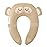 Hippypotamus Travel Potty Seat for Toddler - Folding Potty Training Seat - Portable Toilet Seat Cover for Baby & Kids (BEIGE Monkey)