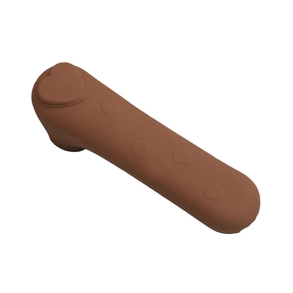 Tianshengqi Coffee-L Silicone Door Handle Cover Anti-Slip Anti-Static Doorknob Sleeve Silent Anti Collision Kids Safety Protector Home(Coffee-L)