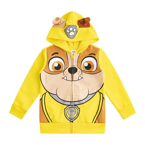 Paw Patrol Nickelodeon Marshall, Rubble or Chase Boys Zip Up Hoodie for Toddler and Little Kids