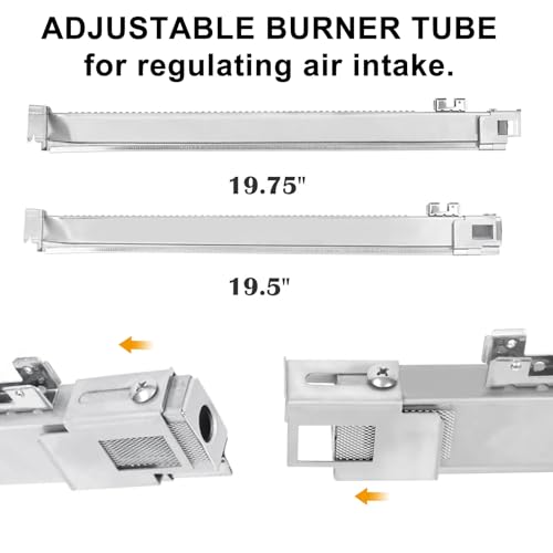 Image of SafBbcue Porcelain Flavorizer Bars & Burner Kit for Weber Genesis II 200 Series Grill | 3 porcelain bars, 2 heat deflectors, 2 SS burners. Fits Genesis II E /S-210 /240 LX. Restores even heat & flavor.
