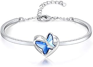 SNZM Silver Bracelets for Women Adjustable Bracelet with Twinkle Crystal Jewellery Gifts for Mum Wife Girlfriend on Birthday Anniversary