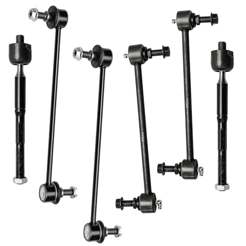 Image of Detroit Axle - AWD Front 12pc Struts Kit for 01-03 Toyota Highlander, Tie Rod Ends Front and Rear Struts & Coil Spring Sway Bars 2001 2002 2003 Replacement Suspension