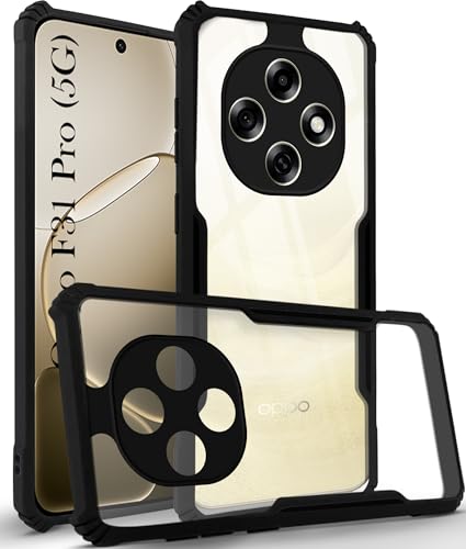 Image of Jkobi Hybrid Back Cover Case for Oppo F31 Pro (Shockproof with Polycarbonate Clear Panel | Professional Black)