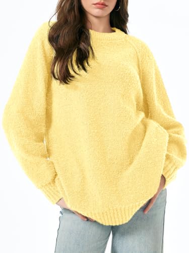 Image of Saodimallsu Womens Oversized Sweater Fuzzy Long Sleeve Casual Tunic Sweater