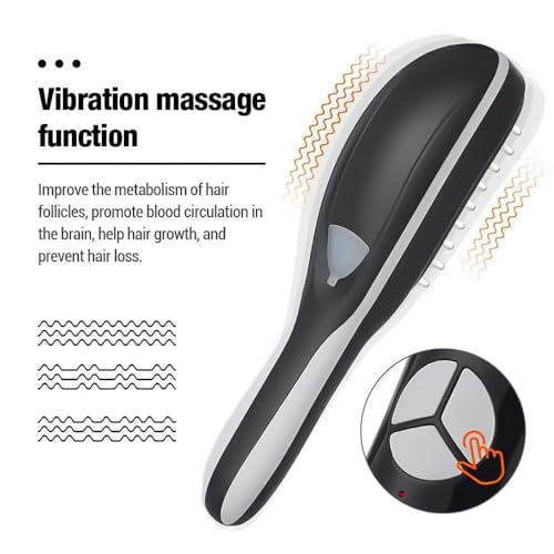 Image of USB Charged Electric Massage Comb for Head Revitalizing Hair Care Massage Comb - Vibration Head Massager with Steamer Function for Deep Scalp Relaxation and Healthy Hair Growth