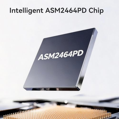 Image of ANYOYO NVMe M.2 SSD Enclosure, 40Gbps NVMe Enclosure Up to 8TB SSD, Tool-Free Aluminum Case with Triple Fins Heat Dissipation, Compatible with Thunderbolt 3 /4 & USB4 /3.2 /3.1 /3.0 /2.0 M1 M2 Pro /Max