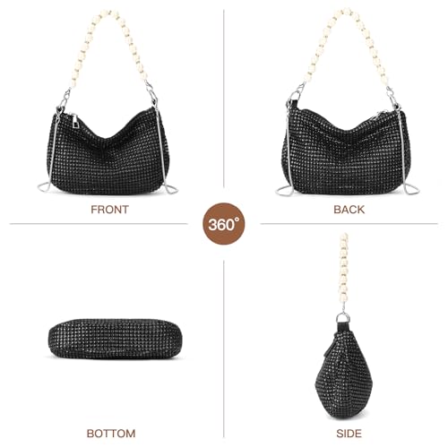 Image of RNIEGA Clutch Purses for Women Bride Rhinestone Evening Bag for Wedding Party Prom Cocktail Engagement