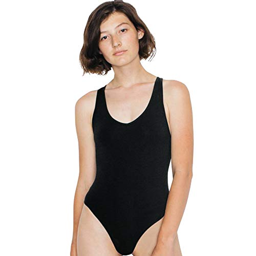 American Apparel Womens/Ladies Tank Thong Bodysuit (S) (Black)