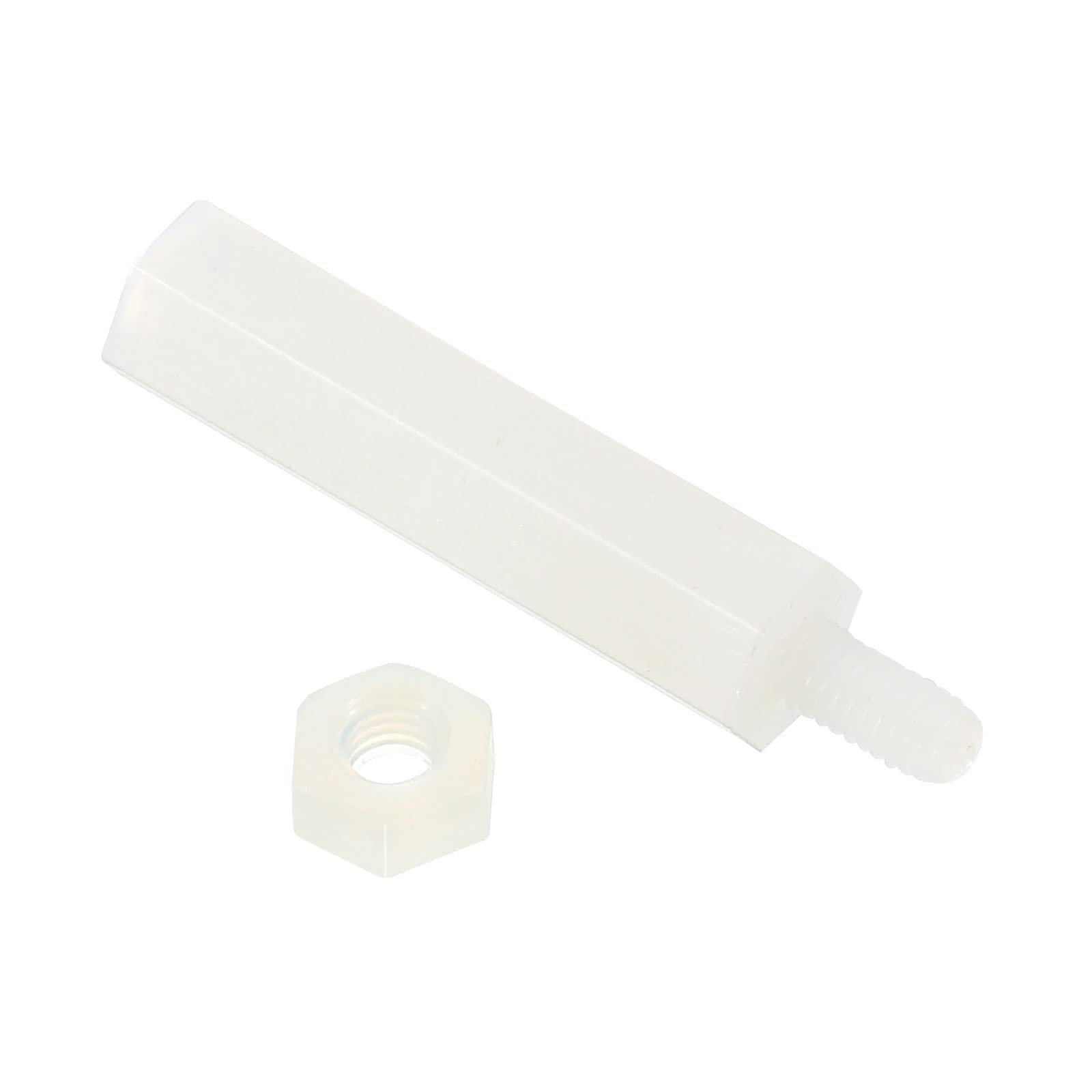 PATIKIL M3 Distanziale Viti 40pz Nylon Esagonale PCB Distanziali Dadi per Schede Madri, Computer Custodie, Circuito Schede, Elettronica, (25mm+6mm, Bianco)