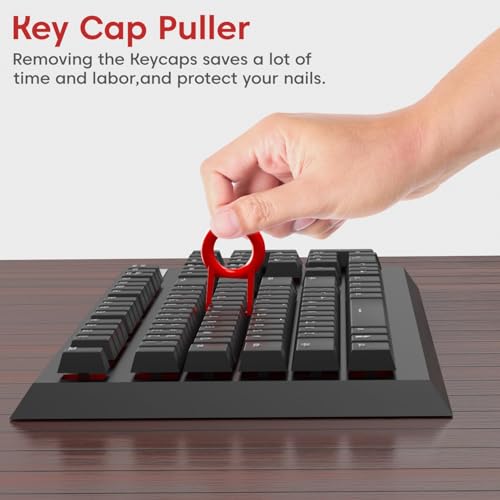 Image of Sounce Cleaning Soft Brush Keyboard Cleaner 5-in-1 Multi-Function Computer Cleaning Tools Kit Corner Gap Duster Keycap Puller for Bluetooth Earphones,PC, Laptop AirPods Pro Camera Lens (Black)