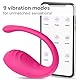 FOPS Vibrator mit Fernbedienung 9 Modi starke vibro ei fernsteuerung Rosa für unterwegs vibrator frauen App Paarvibrator aus Silikon Wasserdicht und Kabellos sextoyset damen klitoris Stimulation M100