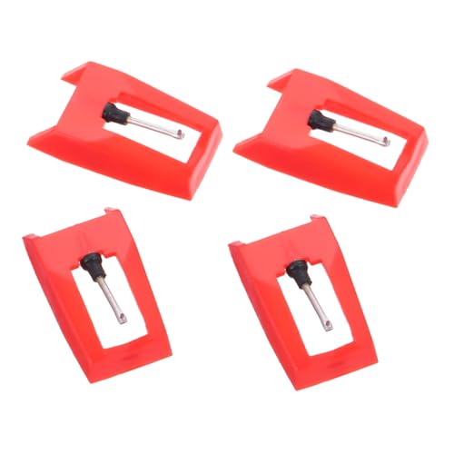 Toddmomy 4 Piezas Aguja lápiz giratorio carbón recogida de tocadiscos jugador tocadiscos fonógrafo lápiz para tocadiscos lápiz de tocadiscos lápiz de fonógrafo aluminio rojo