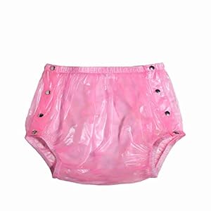 WXZQMZ Volwassen luierhoes voor incontinentie, waterdichte vinyl volwassen pullon-broek, geruisloze wasbare herbruikbare unisex incontinentiebroek, voor mannen en vrouwen roze XL