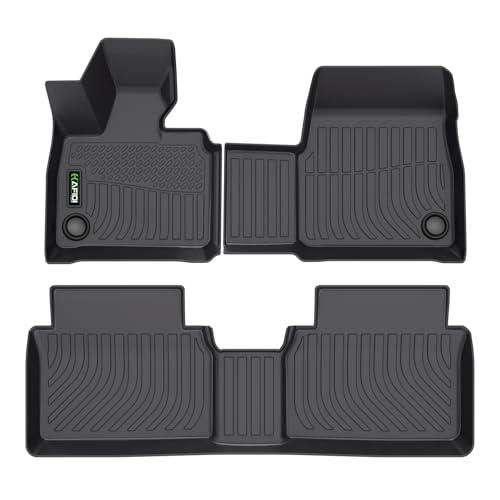 Image of HAFIDI All Weather Floor Mats for BMW i3 2014-2019 Car Mats for BMW i3 Floor Liners TPE Anti-Slip Automotive Full Set Custom Accessories - Black