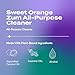 Zum by Indigo Wild All-Purpose Cleaner - Natural Multipurpose Cleaner Made with Essential Oils, Baking Soda & More - Sweet Orange, 16 fl oz