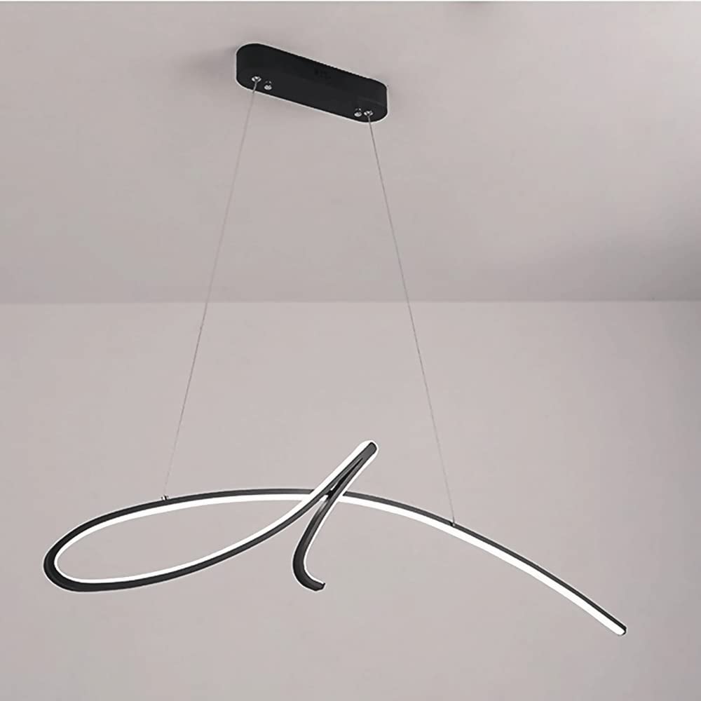 Longue barre en métal pour salle à manger et lustre suspendu de prestige